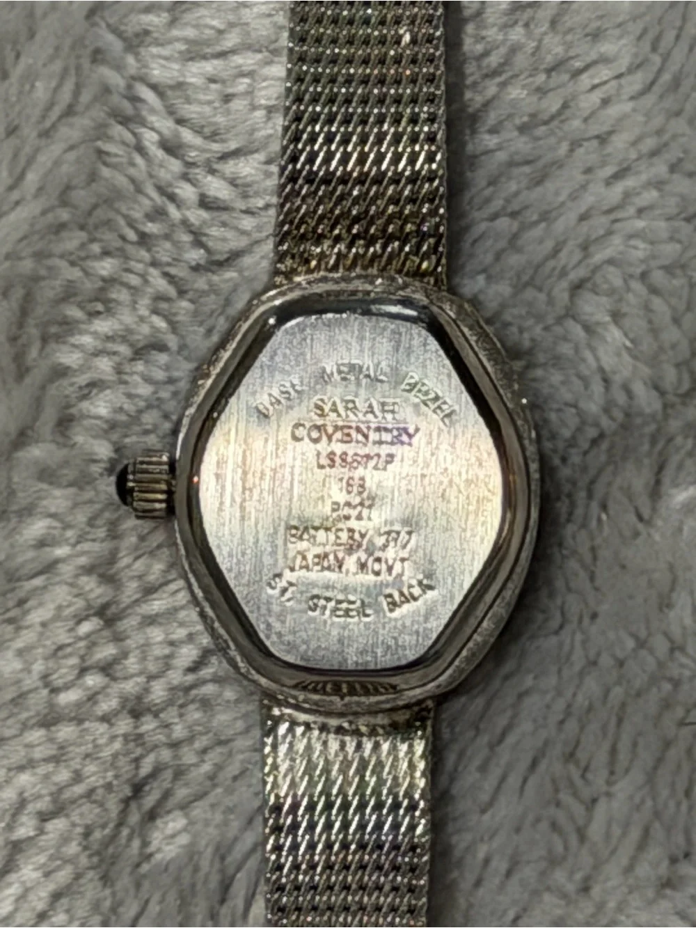 Sarah Coventry Two-Tone Crystal Mesh Bracelet Watch